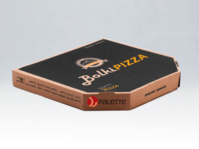 طراحی و چاپ جعبه پیتزا لبه پخ