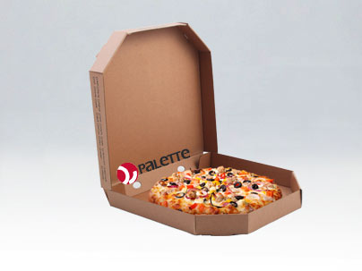 طراحی و چاپ چهار رنگ جعبه پیتزا لبه پخ