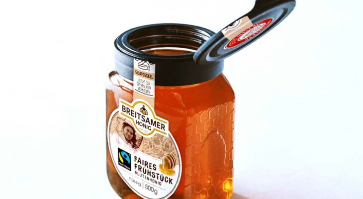 طراحی جدید درب ظرف عسل در شرکت Breitsamer Honig