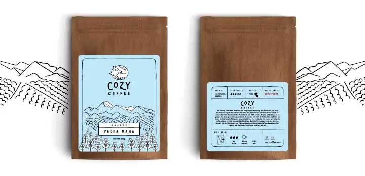 طراحی بسته بندی قهوه سبک آرام بخش
