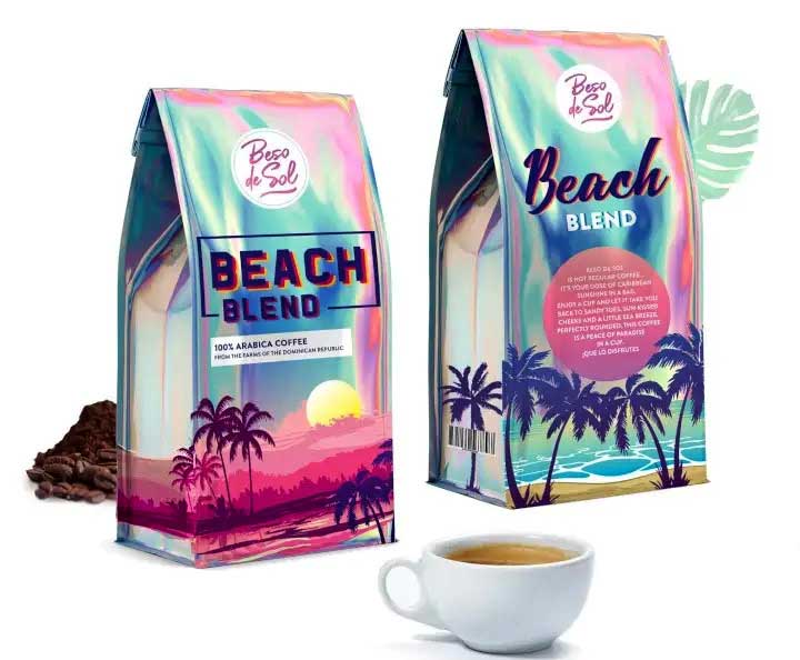 طراحی بسته بندی قهوه سبک زیبایی‌شناختی Y2K