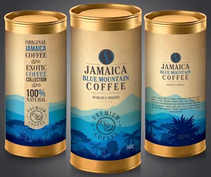 طراحی بسته بندی قهوه سبک لایه بندی رنگ ها