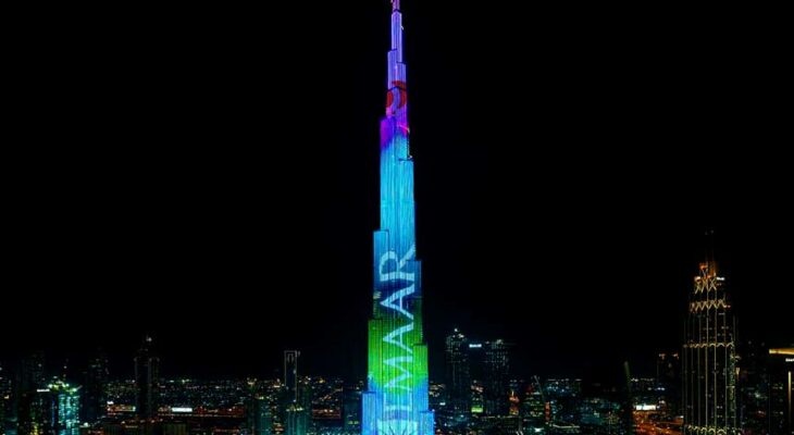 تعرفه تبلیغات بر روی برج الخلیفه بلندترین ساختمان جهان