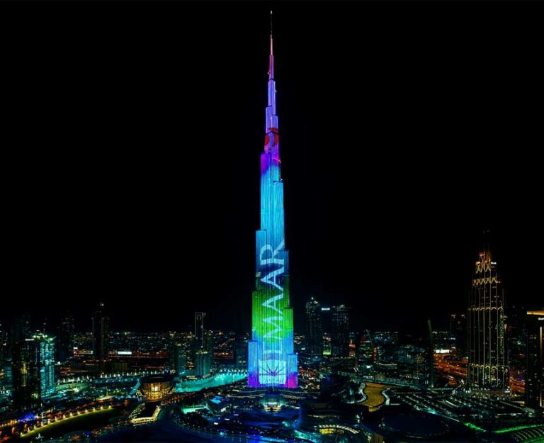 تعرفه تبلیغات بر روی برج الخلیفه بلندترین ساختمان جهان