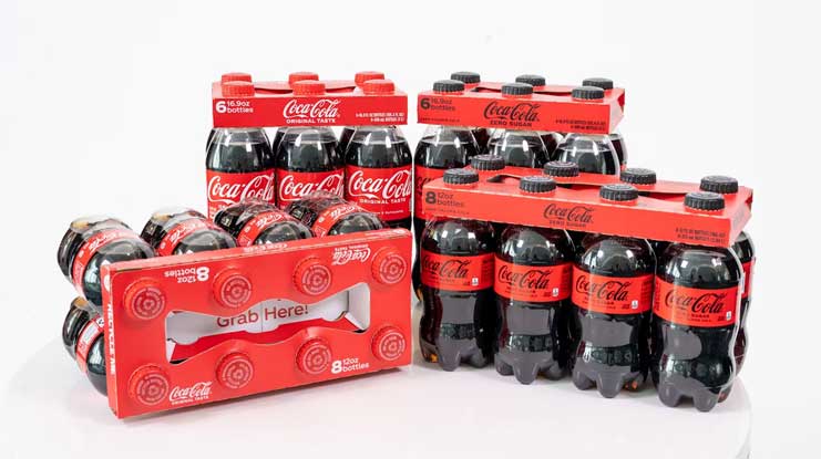 معرفی جایگزین شرینک پلاستیکی بسته‌های چندتایی نوشابه از کوکاکولا