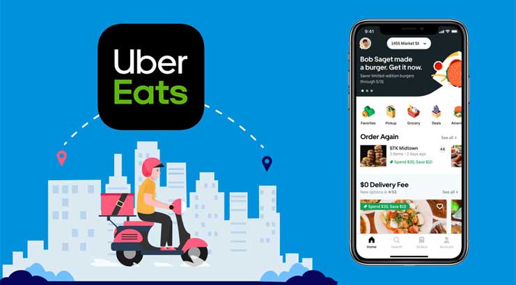 استارتاپ و اپلیکیشن Uber Eats ابرایتس حمل غذا