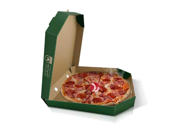 جعبه پیتزا شش ضلعی مقوا کرافت