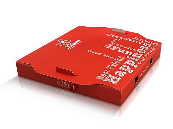 جعبه پیتزا پروانه ای مقوا سفید