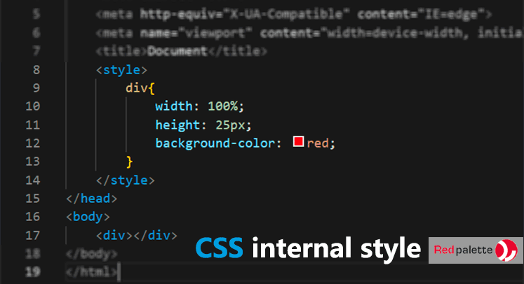 روش CSS internal style